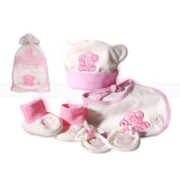 Baby 4 Pcs Gift Set Pink (Organic)